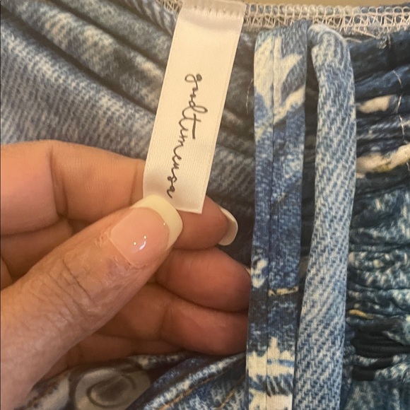 Blue Patchwork Jumpsuit - Picture 5 of 8